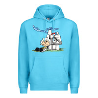 Ocean Blue back to the peanuts Premium Hoodie - linhVisuals