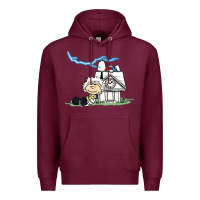 Burgundy back to the peanuts Premium Hoodie - linhVisuals