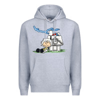 Heather Grey back to the peanuts Premium Hoodie - linhVisuals