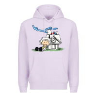 Lilac back to the peanuts Premium Hoodie - linhVisuals