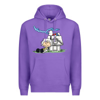 Purple back to the peanuts Premium Hoodie - linhVisuals