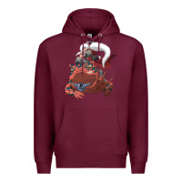 Burgundy jiraiya gamabunta Premium Hoodie - linhVisuals