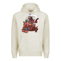 Oatmeal Heather jiraiya gamabunta Premium Hoodie - linhVisuals