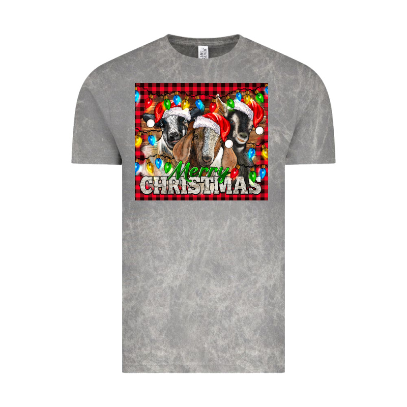Merry Christmas  With Goats Vintage Tee by LillyAllenDesigns | Teevron