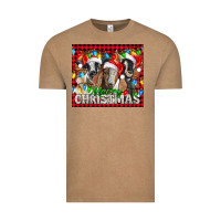 Vintage Coffee Merry Christmas  With Goats Vintage Tee - LillyAllenDesigns