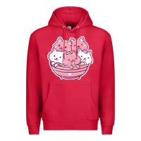 Cardinal kawaii cat ramen   cute gift Premium Hoodie - linhVisuals