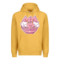 Mustard kawaii cat ramen   cute gift Premium Hoodie - linhVisuals