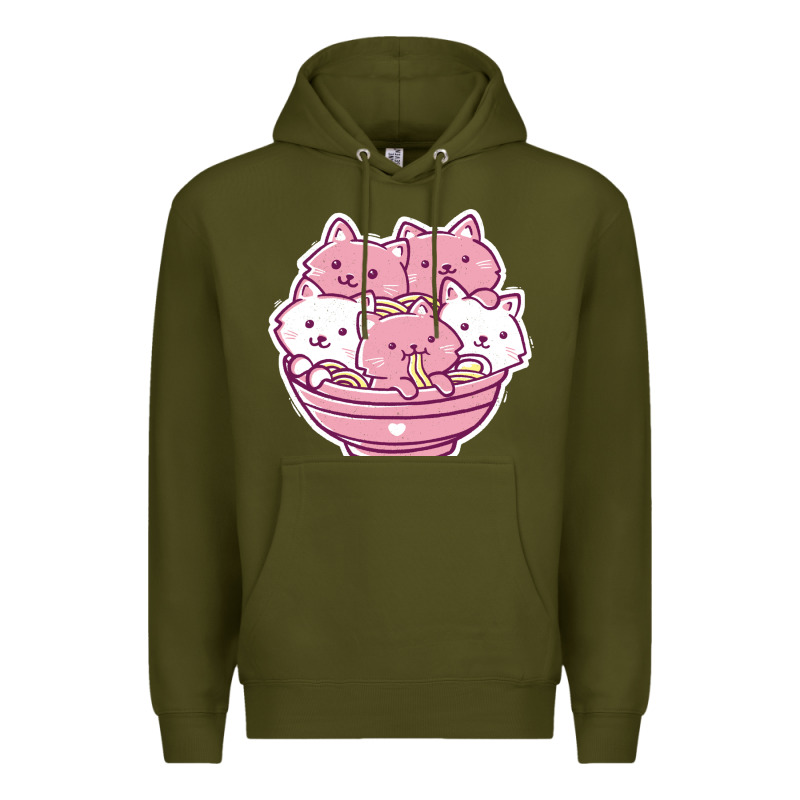 Kawaii Cat Ramen   Cute Gift Premium Hoodie by linhVisuals | Teevron