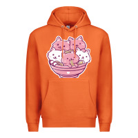 Carrot kawaii cat ramen   cute gift Premium Hoodie - linhVisuals