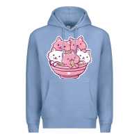 Colony Blue kawaii cat ramen   cute gift Premium Hoodie - linhVisuals