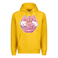 Lemon kawaii cat ramen   cute gift Premium Hoodie - linhVisuals