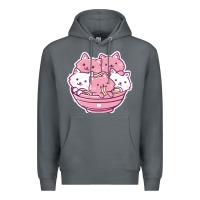 Rock kawaii cat ramen   cute gift Premium Hoodie - linhVisuals