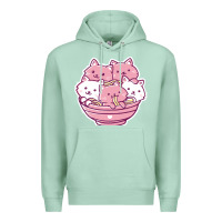 Seafoam kawaii cat ramen   cute gift Premium Hoodie - linhVisuals