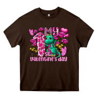 Chocolate Brown my first valentine's day dragon Heavy Core Tee - FaDigitalArtStudio