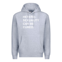 Heather Grey newheterosexuality can be cured Premium Hoodie - linhVisuals