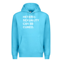 Ocean Blue newheterosexuality can be cured Premium Hoodie - linhVisuals