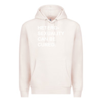 Pale Pink newheterosexuality can be cured Premium Hoodie - linhVisuals