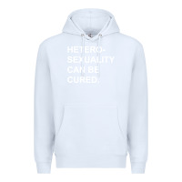 White newheterosexuality can be cured Premium Hoodie - linhVisuals