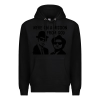 Black Elwood & Jake Premium Hoodie - linhVisuals