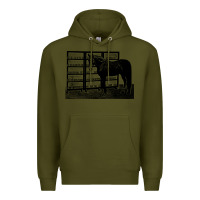 Army Green beautiful jim key  performing horse Premium Hoodie - linhVisuals
