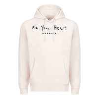 Pale Pink Fix your heart america Premium Hoodie - linhVisuals