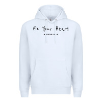 White Fix your heart america Premium Hoodie - linhVisuals