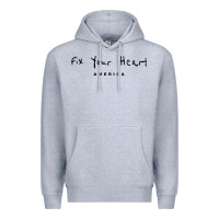 Heather Grey Fix your heart america Premium Hoodie - linhVisuals