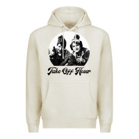 Oatmeal Heather take off hoser Premium Hoodie - linhVisuals