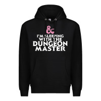 Black I'm sleeping with the dungeon master Premium Hoodie - linhVisuals