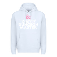 White I'm sleeping with the dungeon master Premium Hoodie - linhVisuals