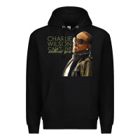 Black Charlie Wilson Premium Hoodie - linhVisuals