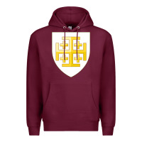 Burgundy arms of the kingdom of jerusalem Premium Hoodie - linhVisuals