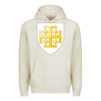 Oatmeal Heather arms of the kingdom of jerusalem Premium Hoodie - linhVisuals