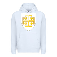 White arms of the kingdom of jerusalem Premium Hoodie - linhVisuals