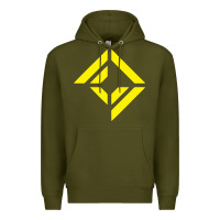 Army Green corridor crew Premium Hoodie - linhVisuals