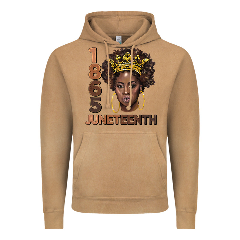 1865 Juneteenth Black Women Vintage Hoodie by BarkalooDesign | Teevron