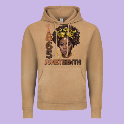 1865 Juneteenth Black Women Vintage Hoodie Designed By Barkaloodesign