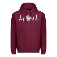 Burgundy tractor Premium Hoodie - linhVisuals