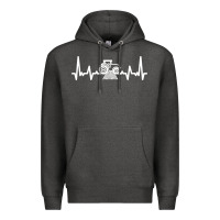 Charcoal Heather tractor Premium Hoodie - linhVisuals
