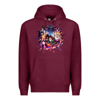 Burgundy kimetsu no yaibathe hinokami chronicles Premium Hoodie - linhVisuals