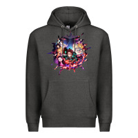 Charcoal Heather kimetsu no yaibathe hinokami chronicles Premium Hoodie - linhVisuals