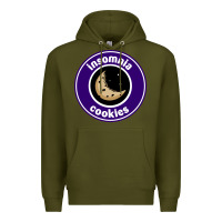 Army Green suitable-insomnia-cookies-worn Premium Hoodie - linhVisuals