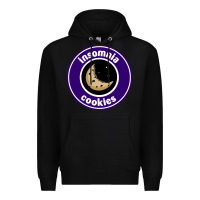 Black suitable-insomnia-cookies-worn Premium Hoodie - linhVisuals