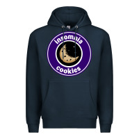 Navy suitable-insomnia-cookies-worn Premium Hoodie - linhVisuals