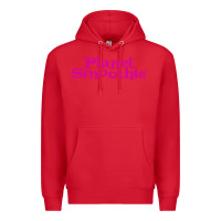 Red suitable-planet-smoothie-worn Premium Hoodie - linhVisuals