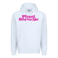 White suitable-planet-smoothie-worn Premium Hoodie - linhVisuals