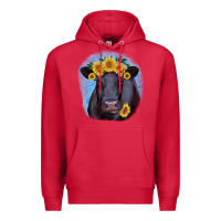 Cardinal Black Angus with Sunflower Premium Hoodie - Jasminsmagicworld