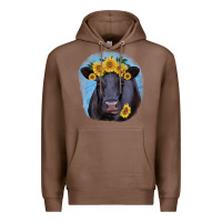 Chestnut Black Angus with Sunflower Premium Hoodie - Jasminsmagicworld