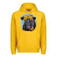 Lemon Black Angus with Sunflower Premium Hoodie - Jasminsmagicworld