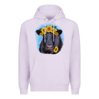 Lilac Black Angus with Sunflower Premium Hoodie - Jasminsmagicworld